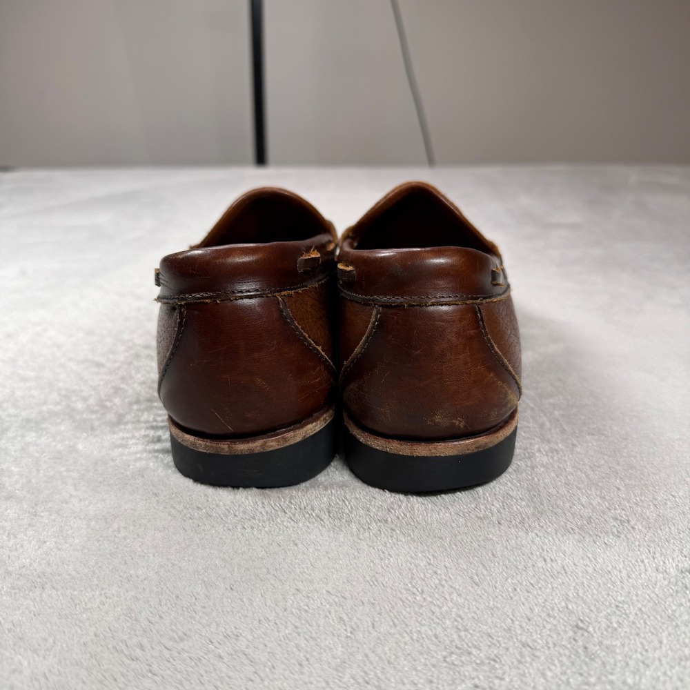 Allen Edmonds Nashua Mens 9.5 D Brown Leather Kilty Tassel Loafers Preppy 42253 - Picture 6 of 9